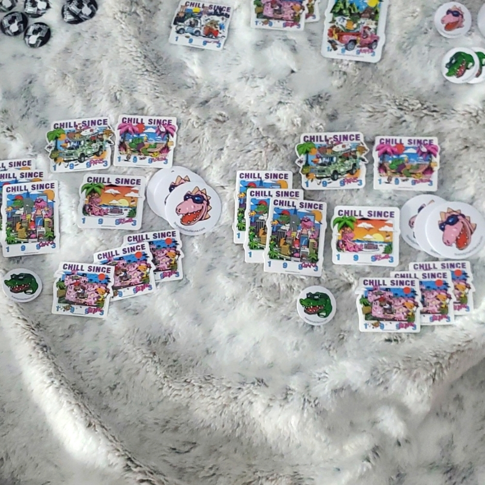 Brandy Melville 13 pc sticker pack - dinosaur "chill since 1993"